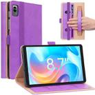 For Realme Pad mini 8.7 inch 2022 Retro PU Horizontal Flip Leather Tablet Case(Purple) - 1