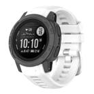 For Garmin Instinct 2S Silicone Watch Band(White) - 1