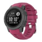 For Garmin Instinct 2S Silicone Watch Band(Wine Red) - 1