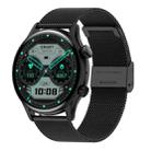 HK8Pro 1.36 inch AMOLED Screen Steel Strap Smart Watch, Support NFC Function / Blood Oxygen Monitoring(Black) - 1