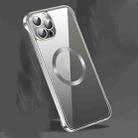 For iPhone 12 Pro Max Rimless HD Glass CD MagSafe Magnetic Phone Case(Black) - 1