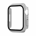 Waterproof PC+Tempered Film Watch Case For Apple Watch Series 9 / 8 / 7 41mm(Frosted Transparent) - 1