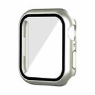 Waterproof PC+Tempered Film Watch Case For Apple Watch Series 9 / 8 / 7 45mm(Starlight Silver) - 1