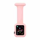 Silicone Nurse Brooch Watch Band Case For Apple Watch Series 8 / 7 41mm / 6&SE&5&4 40mm / 3&2&1 38mm(Pink) - 1