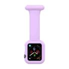 Silicone Nurse Brooch Watch Band Case For Apple Watch Series 8 / 7 41mm / 6&SE&5&4 40mm / 3&2&1 38mm(Light Purple) - 1