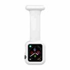 Silicone Nurse Brooch Watch Band Case For Apple Watch Series 8 / 7 45mm / 6&SE&5&4 44mm / 3&2&1 42mm(White) - 1