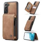 For Samsung Galaxy S22 CaseMe C20 Multifunctional Leather Phone Case(Brown) - 1