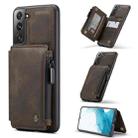 For Samsung Galaxy S22+ CaseMe C20 Multifunctional Leather Phone Case(Dark Coffee) - 1