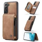 For Samsung Galaxy S22+ CaseMe C20 Multifunctional Leather Phone Case(Brown) - 1