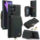 For Samsung Galaxy S22 Ultra CaseMe C20 Multifunctional Leather Phone Case(Black) - 1