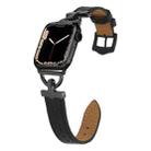 D-buckle Lizard Leather Watch Band For Apple Watch Series 8&7 41mm / SE 2&6&SE&5&4 40mm / 3&2&1 38mm(C) - 1