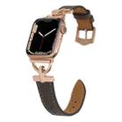 D-buckle Lizard Leather Watch Band For Apple Watch Series 8&7 41mm / SE 2&6&SE&5&4 40mm / 3&2&1 38mm(D) - 1