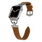D-buckle Lizard Leather Watch Band For Apple Watch Series 8&7 41mm / SE 2&6&SE&5&4 40mm / 3&2&1 38mm(H) - 1