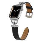 D-buckle Lizard Leather Watch Band For Apple Watch Ultra 49mm / Series 8&7 45mm / SE 2&6&SE&5&4 44mm / 3&2&1 42mm(A) - 1