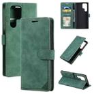 For Samsung Galaxy S22 Ultra 5G Skin Feel Anti-theft Brush Leather Phone Case(Green) - 1