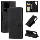 For Samsung Galaxy S22 Ultra 5G Skin Feel Anti-theft Brush Leather Phone Case(Black) - 1