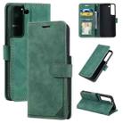For Samsung Galaxy S22+ 5G Skin Feel Anti-theft Brush Leather Phone Case(Green) - 1