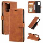 For Xiaomi Redmi Note 11 4G/11S Global Skin Feel Anti-theft Brush Leather Phone Case(Brown) - 1