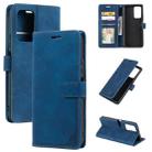 For Xiaomi Redmi Note 11 4G/11S Global Skin Feel Anti-theft Brush Leather Phone Case(Blue) - 1
