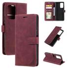 For Xiaomi Redmi Note 11 4G/11S Global Skin Feel Anti-theft Brush Leather Phone Case(Red) - 1
