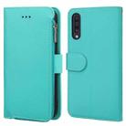 For Samsung Galaxy A30s / A50s Microfiber Zipper Horizontal Flip Leather Case(Green) - 1