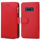 For Samsung Galaxy S10e Microfiber Zipper Horizontal Flip Leather Case(Red) - 1