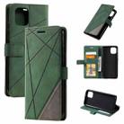 For Samsung Galaxy A03 164mm Skin Feel Splicing Leather Phone Case(Green) - 1