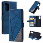 For Samsung Galaxy A13 4G Skin Feel Splicing Leather Phone Case(Blue) - 1