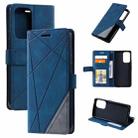 For Samsung Galaxy A53 5G Skin Feel Splicing Leather Phone Case(Blue) - 1