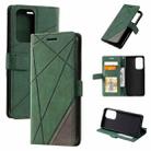For Samsung Galaxy A33 5G Skin Feel Splicing Leather Phone Case(Green) - 1