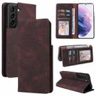 For Samsung Galaxy S22+ 5G Simple Suction Closure Leather Phone Case(Brown) - 1