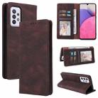 For Samsung Galaxy A33 5G Simple Suction Closure Leather Phone Case(Brown) - 1