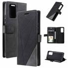 For Xiaomi 11T Skin Feel Splicing Leather Phone Case(Black) - 1