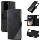 For Xiaomi Redmi Note 11 Pro Skin Feel Splicing Leather Phone Case(Black) - 1