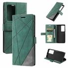 For Xiaomi Redmi K40S Skin Feel Splicing Leather Phone Case(Green) - 1