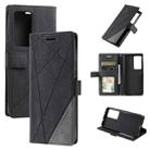 For Xiaomi Redmi K50 / K50 Pro Skin Feel Splicing Leather Phone Case(Black) - 1