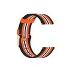 For Galaxy Watch 46mm Nylon Canvas Watch Band(Black Orange) - 1