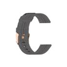 For Galaxy Watch 46mm Nylon Canvas Watch Band(Dark Gray) - 1