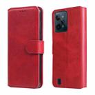 For OPPO Realme C31 Classic Calf Texture Flip Leather Case(Red) - 1