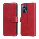 For OPPO Realme C35 Classic Calf Texture Flip Leather Case(Red) - 1