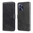 For OPPO Realme C35 Classic Calf Texture Flip Leather Case(Black) - 1