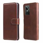 For OPPO Realme GT Neo3 Classic Calf Texture Flip Leather Case(Brown) - 1