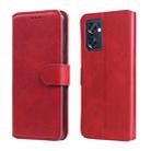 For OPPO Reno7 SE 5G Classic Calf Texture Flip Leather Case(Red) - 1