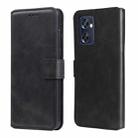 For OPPO Reno7 SE 5G Classic Calf Texture Flip Leather Case(Black) - 1