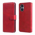 For OPPO Reno7 Z 5G / A96 5G Classic Calf Texture Flip Leather Case(Red) - 1