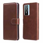 For vivo Y76s / Y76 5G Classic Calf Texture Flip Leather Case(Brown) - 1