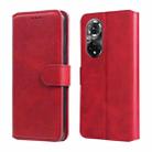 For Honor 50 Pro / Huawei nova 9 Pro Classic Calf Texture Flip Leather Case(Red) - 1