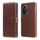 For Honor 50 SE / Huawei nova 9 SE Classic Calf Texture Flip Leather Case(Brown) - 1