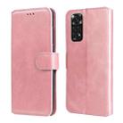 For Xiaomi Redmi Note 11 Global / Note 11S Classic Calf Texture Flip Leather Case(Rose Gold) - 1