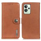 For OPPO Realme GT2 Pro KHAZNEH Cowhide Texture Horizontal Flip Leather Phone Case(Brown) - 1